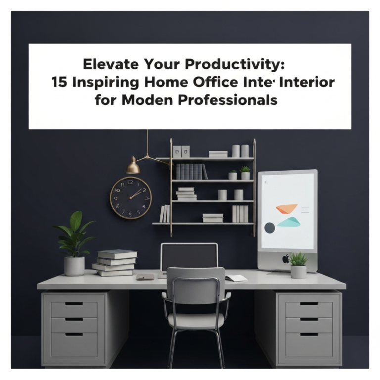 Elevate Your Productivity: 15 Inspiring Home Office Interior Ideas for Modern Professionals