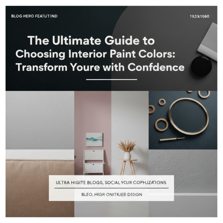 The Ultimate Guide to Choosing Interior Paint Colors: Transform Your Home with Confidence